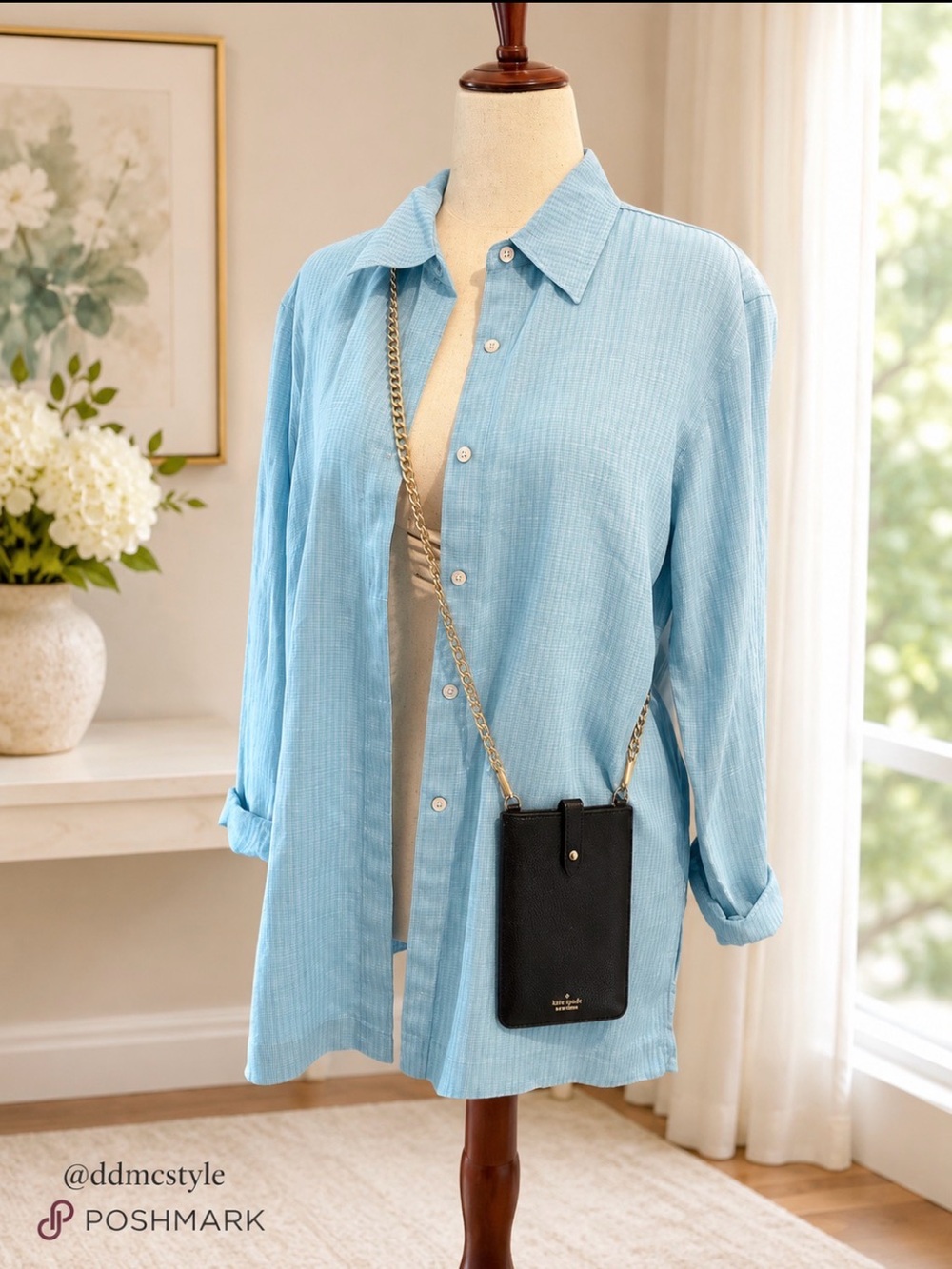 Kate Hill Light Blue Button-Down Collared Shirt